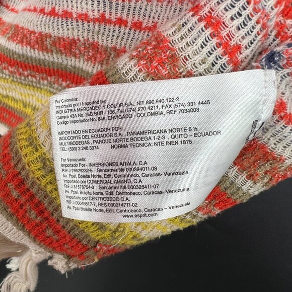 Esprit open front cardigan sweater southwest stripe fringe boho western casual S - Picture 4 of 9